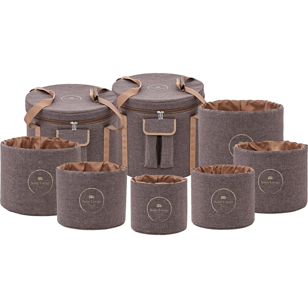 Набір захисних чохлів для співаючих чаш MEINL Sonic Energy Crystal Singing Bowl Travel Bag Set Brown CSBPSSET3