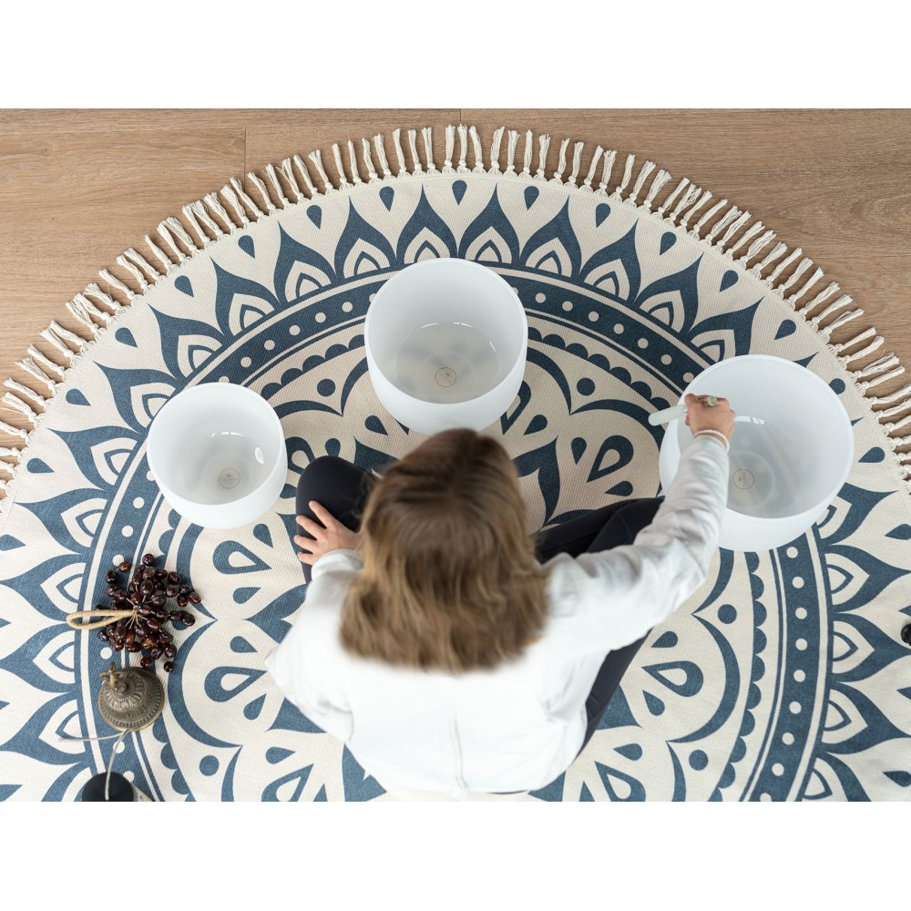 Килим для медитації MEINL Sonic Energy Meditation Rug Navy Blue Floral Design MMR1NB