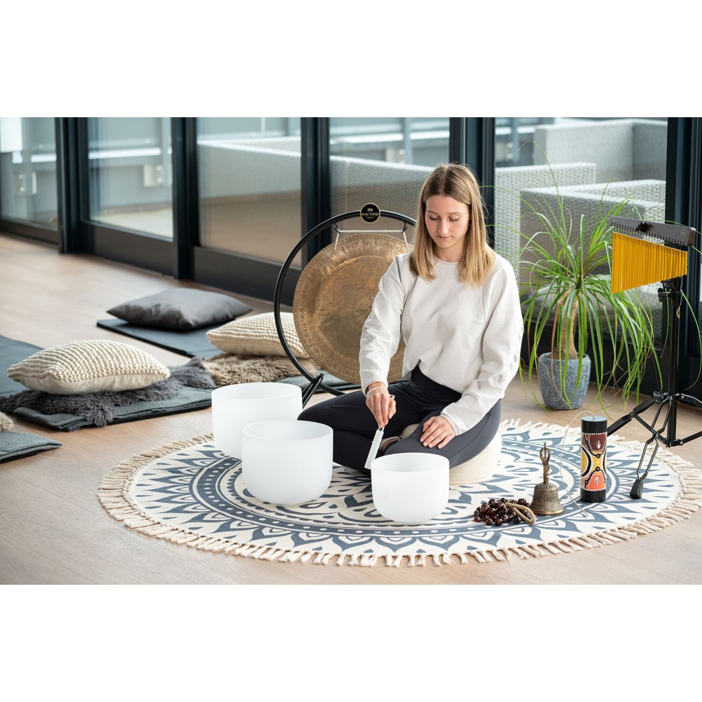 Килим для медитації MEINL Sonic Energy Meditation Rug Navy Blue Floral Design MMR1NB