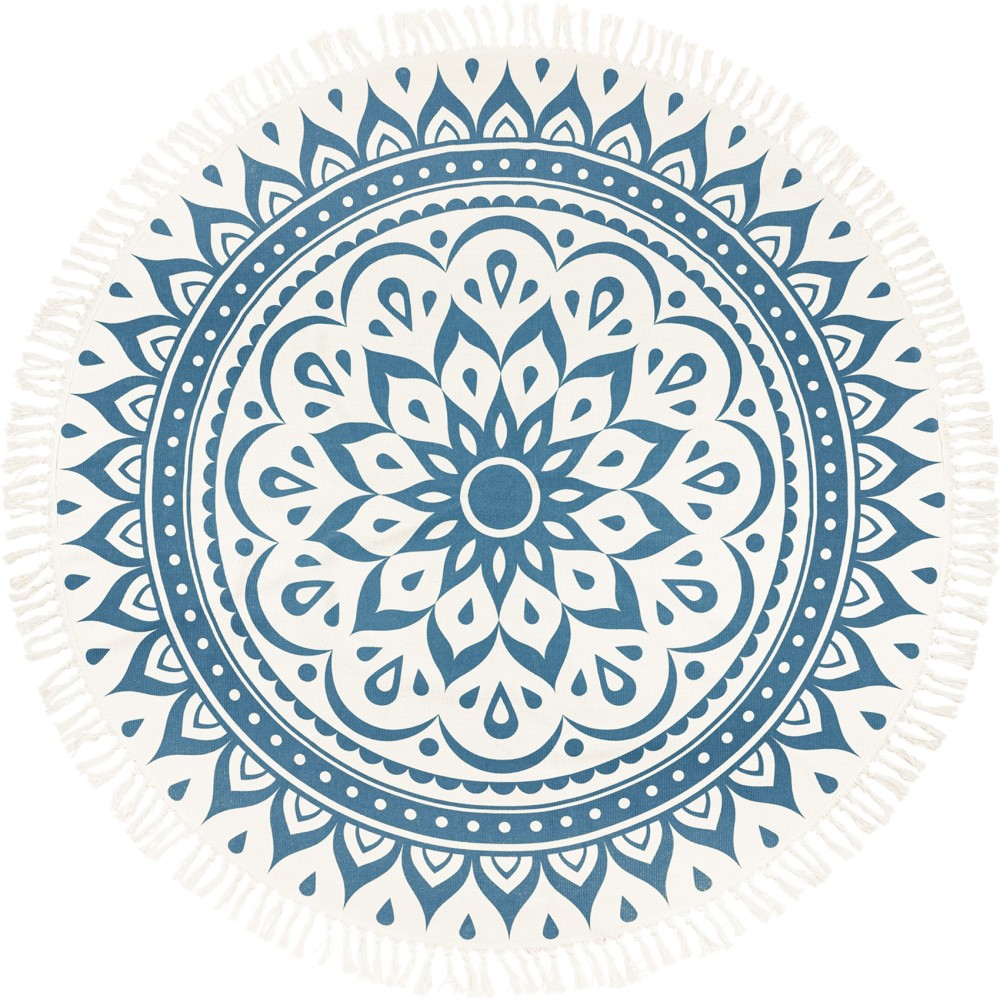 Килим для медитації MEINL Sonic Energy Meditation Rug Navy Blue Floral Design MMR1NB