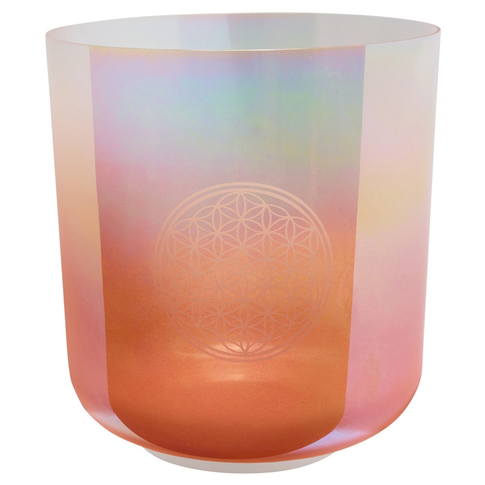 9" Співоча чаша MEINL Sonic Energy Essence Crystal Singing Bowl 128 Hz Light Rose Gold Flower of Life ECSB128FOL