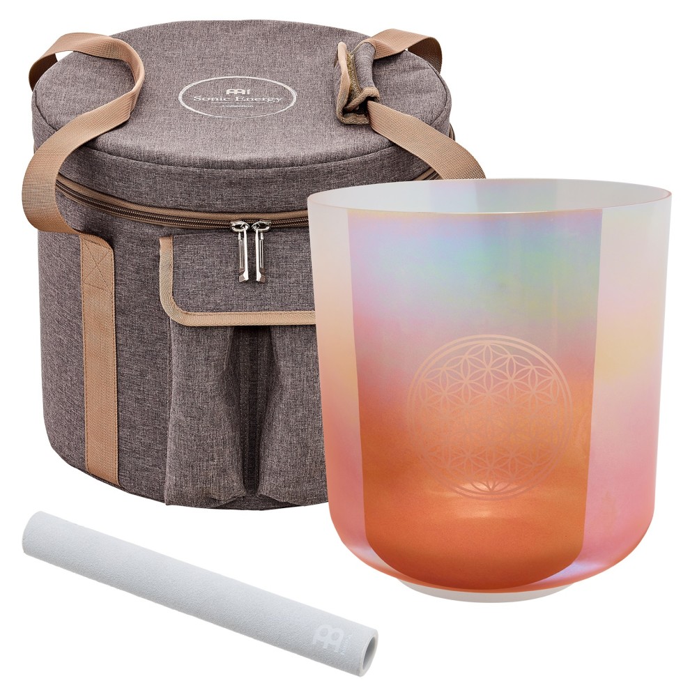 9" Співоча чаша MEINL Sonic Energy Essence Crystal Singing Bowl 128 Hz Light Rose Gold Flower of Life ECSB128FOL