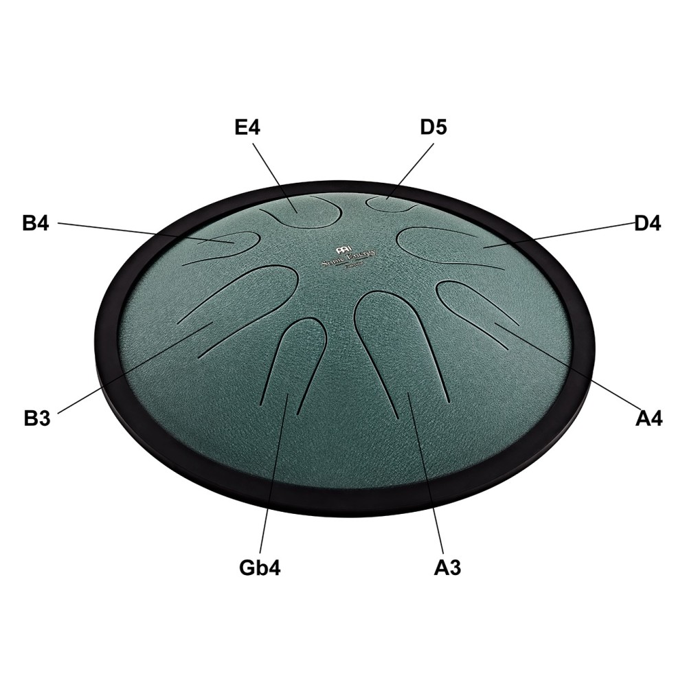 10" Глюкофон хеппі драм MEINL Sonic Energy Compact Steel Tongue Drum Dark Green B Minor CSTD1DG