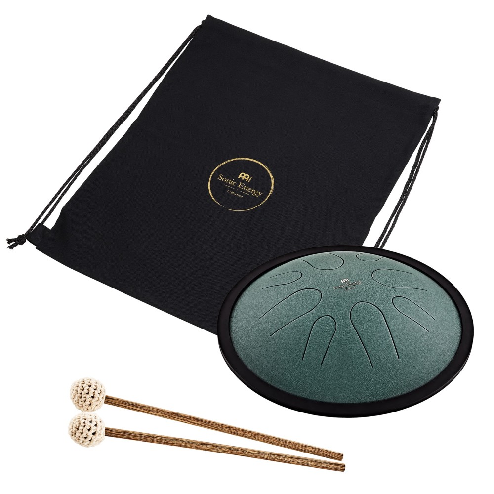 10" Глюкофон хеппі драм MEINL Sonic Energy Compact Steel Tongue Drum Dark Green B Minor CSTD1DG