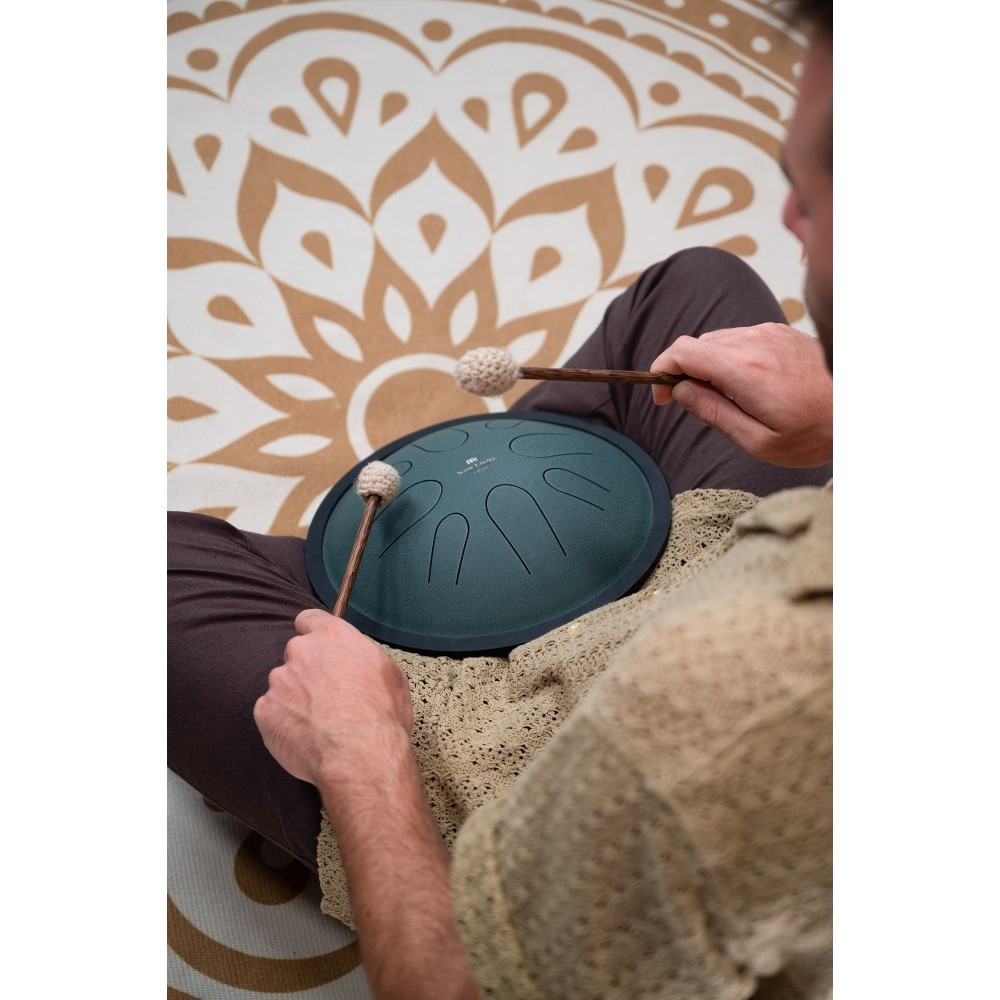 10" Глюкофон хеппі драм MEINL Sonic Energy Compact Steel Tongue Drum Dark Green B Minor CSTD1DG
