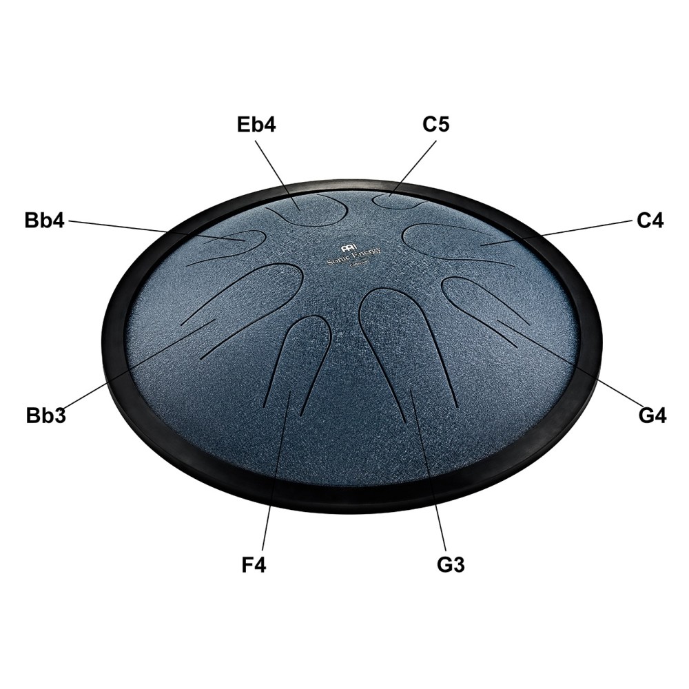 10" Глюкофон хеппі драм MEINL Sonic Energy Compact Steel Tongue Drum Navy Blue C Minor CSTD2NB