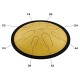 10" Глюкофон хеппі драм MEINL Sonic Energy Compact Steel Tongue Drum Gold D Minor CSTD3G