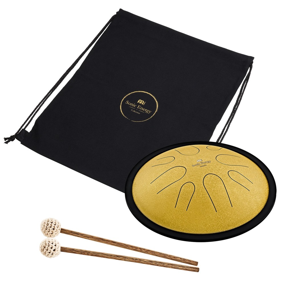 10" Глюкофон хеппі драм MEINL Sonic Energy Compact Steel Tongue Drum Gold D Minor CSTD3G