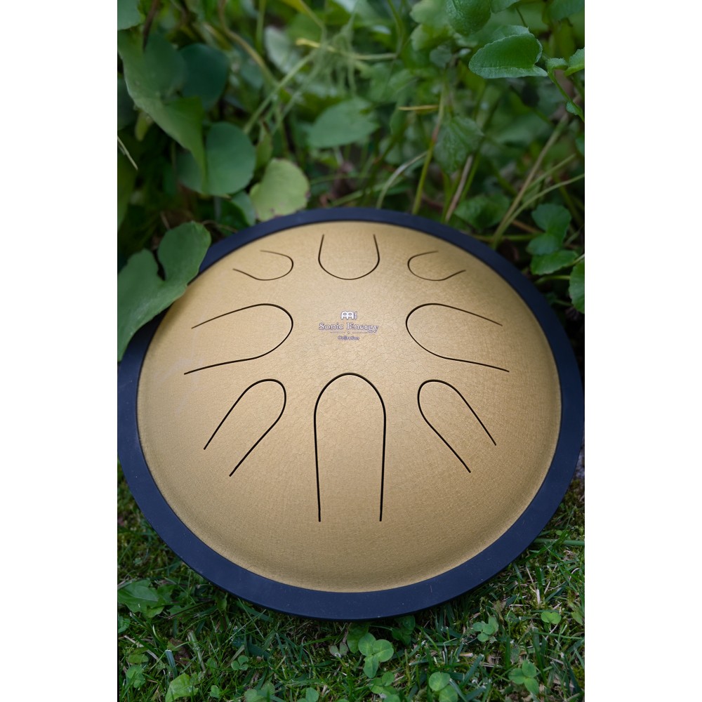 10" Глюкофон хеппі драм MEINL Sonic Energy Compact Steel Tongue Drum Gold D Minor CSTD3G