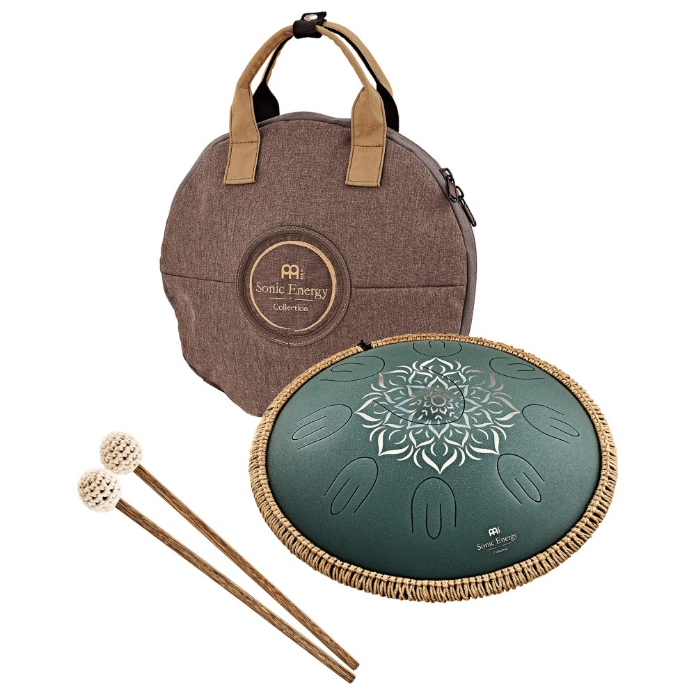 16" Глюкофон хеппі драм MEINL Sonic Energy Octave Steel Tongue Drum Dark Green F Major OSTD3DGE
