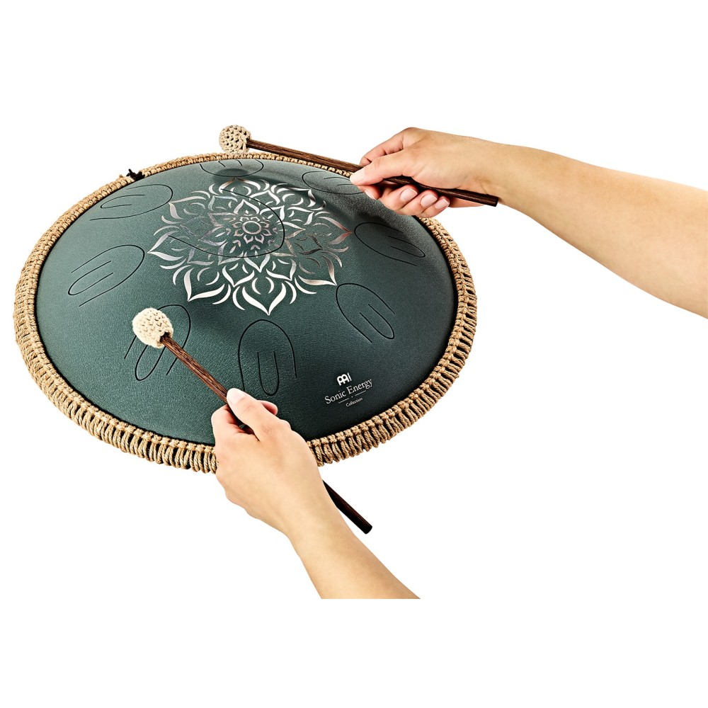 16" Глюкофон хеппі драм MEINL Sonic Energy Octave Steel Tongue Drum Dark Green F Major OSTD3DGE