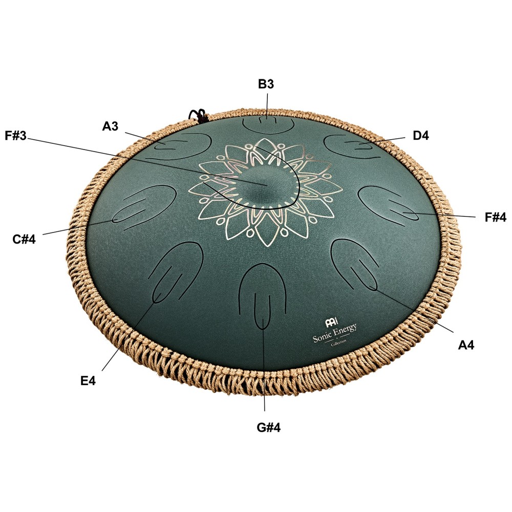 16" Глюкофон хеппі драм MEINL Sonic Energy Octave Steel Tongue Drum Dark Green F# Minor OSTD4DGE 16" Глюкофон хеппі драм MEINL Sonic Energy Octave Steel Tongue Drum Dark Green F# Minor OSTD4DGE