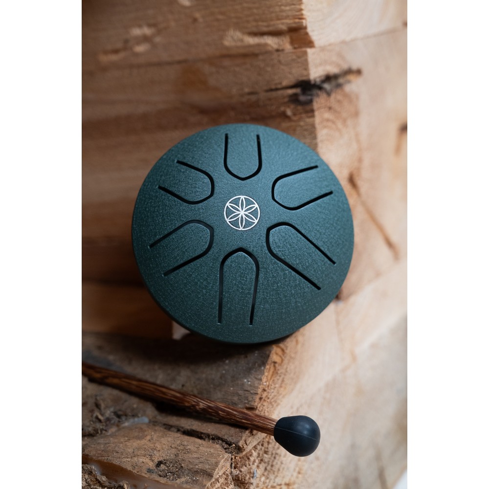 3" Глюкофон хеппі драм MEINL Sonic Energy Pocket Steel Tongue Drum Dark Green A Major Germ of Life PSTD4DGGOL 3" Глюкофон хеппі драм MEINL Sonic Energy Pocket Steel Tongue Drum Dark Green A Major Germ of Life PSTD4DGGOL