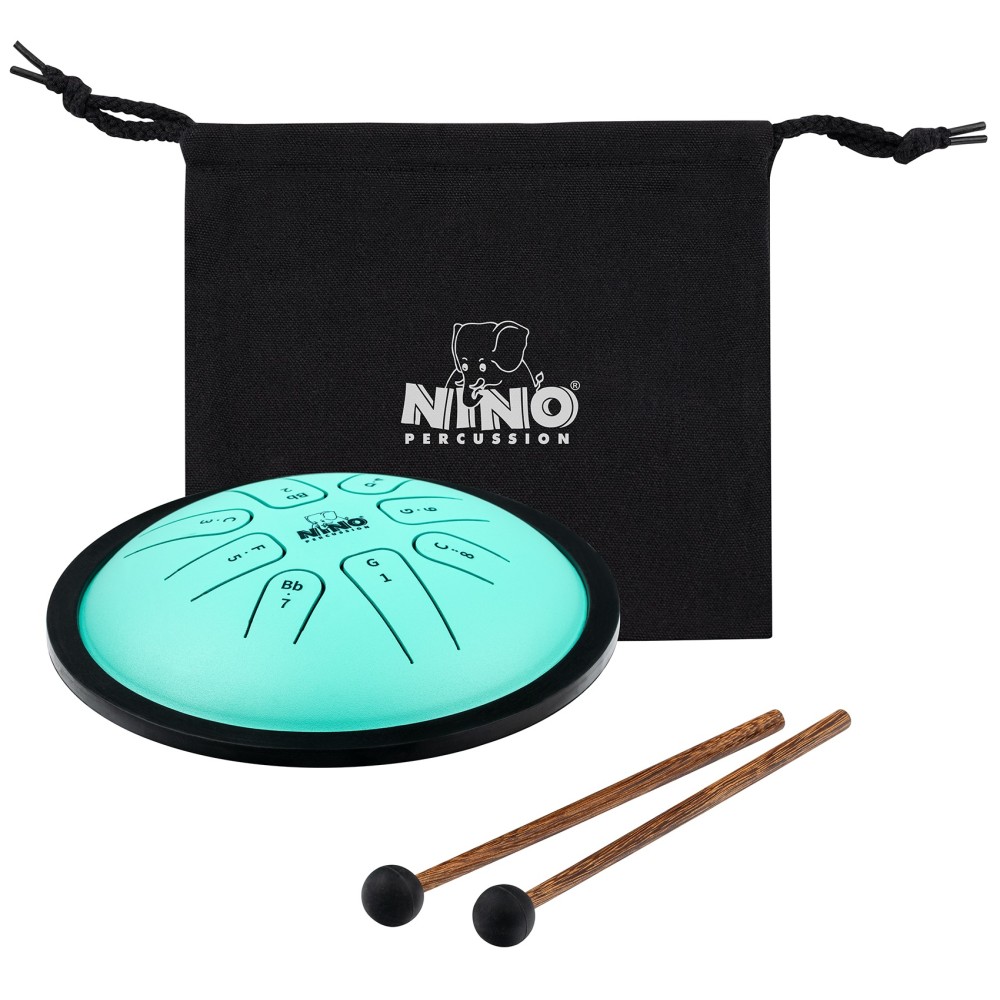 7" Глюкофон хеппі драм Nino Percussion Mini Melody Steel Tongue Drum Mint Green G Minor NINO982