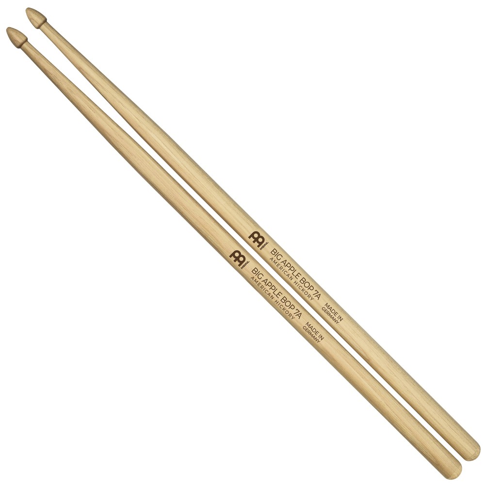 Барабанні палички MEINL Big Apple Bop 7A Hickory Wood Tip Drum Stick SB111