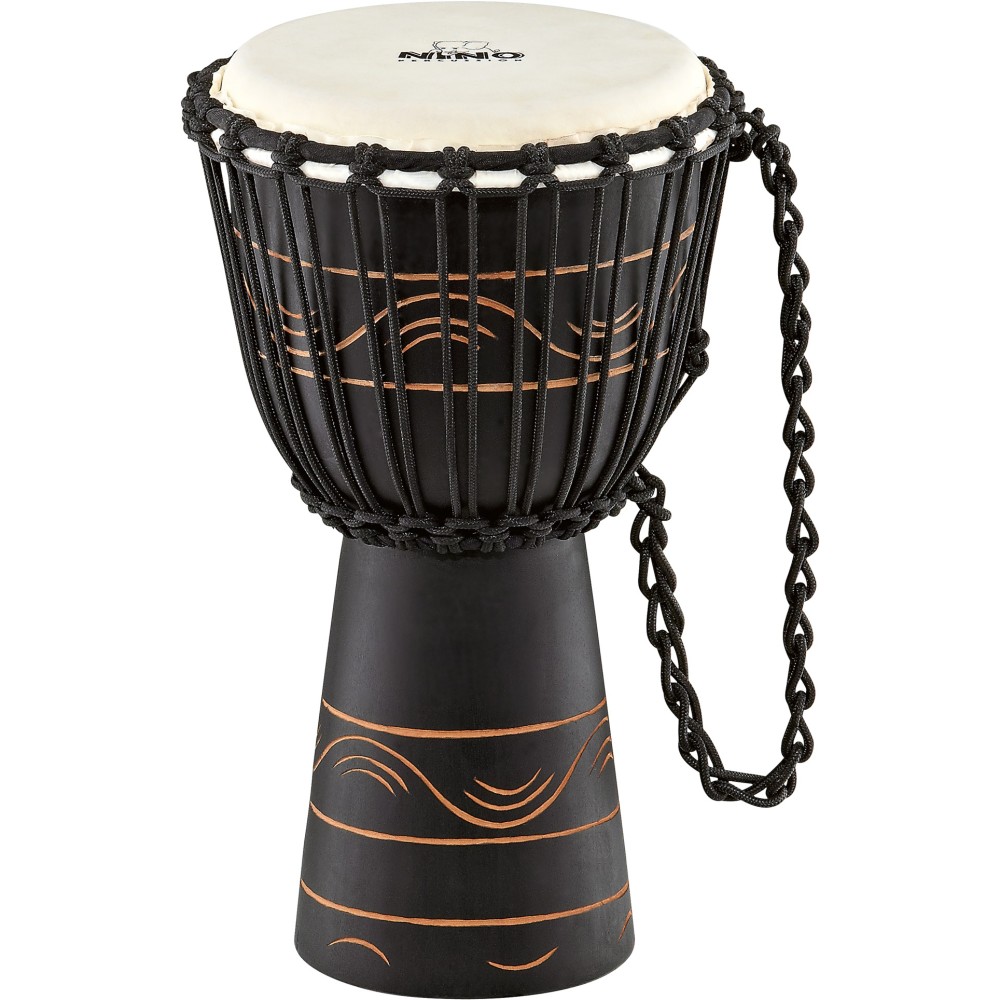 Джембе Nino Percussion NINO-ADJ4-S Original African Style Rope Tuned Wood Djembe, S Water Moon Series Black 8"