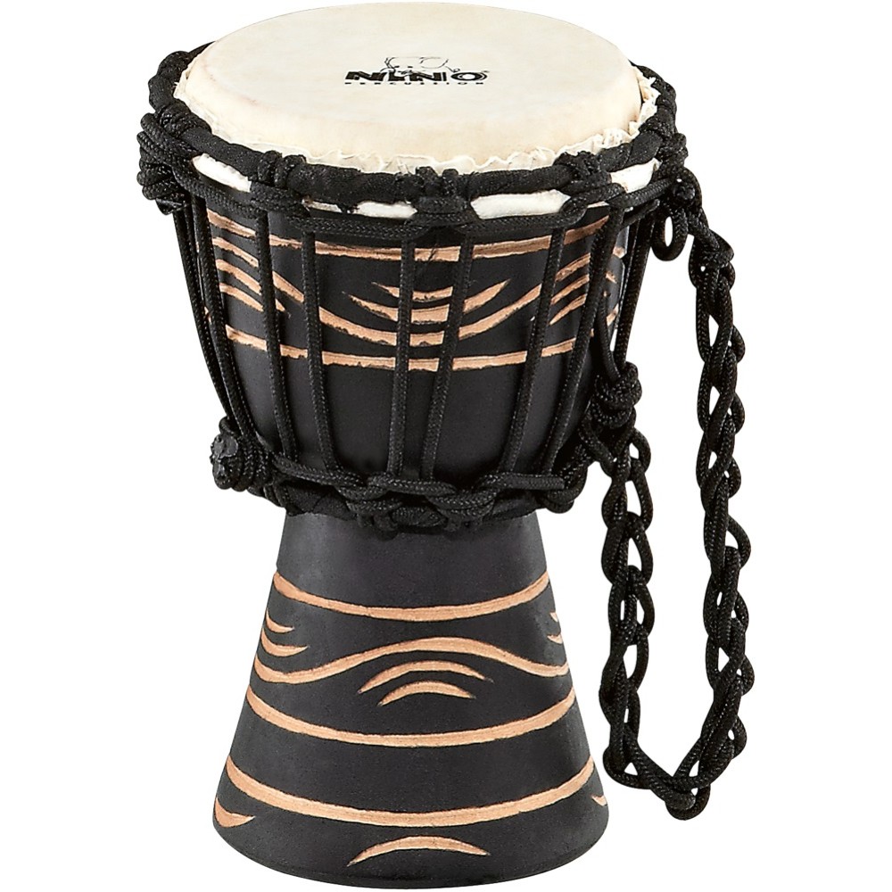 Джембе Nino Percussion NINO-ADJ4-XXS Original African Style Rope Tuned Wood Djembe, Water Moon Series Black 4 1/2"