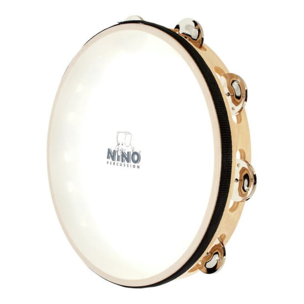 Тамбурін Nino Percussion Headed Wood Tambourine 10", 1 Row Version