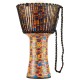 Джембе MEINL PADJ2-XL-F Travel Series Rope Tuned Djembe With Synthetic Head Kenyan Quilt 14" 