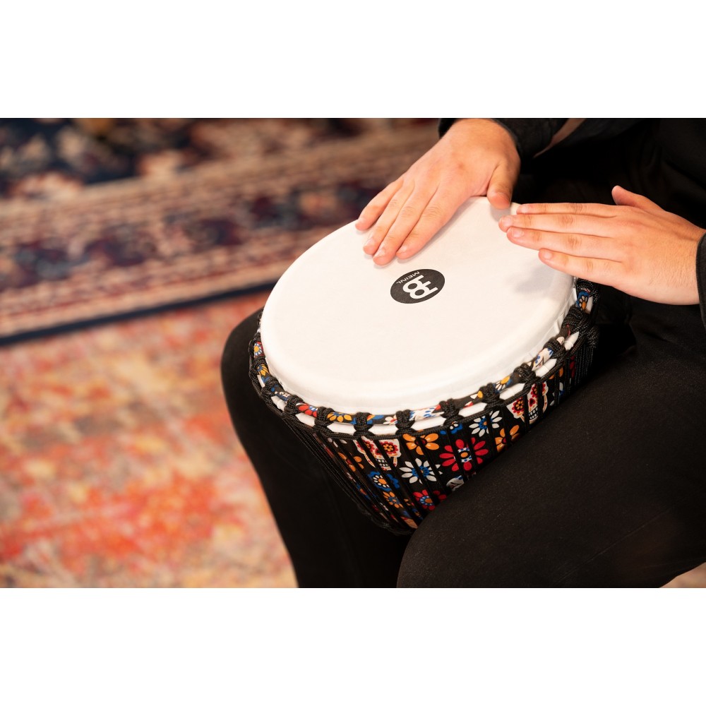 Джембе MEINL PADJ7-M-F Travel Series Rope Tuned Djembe With Synthetic Head Day Of The Dead 10"