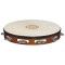 Тамбурін MEINL Traditional Goat-Skin Wood Tambourine Aluminium Jingles TAH1A-AB African Brown